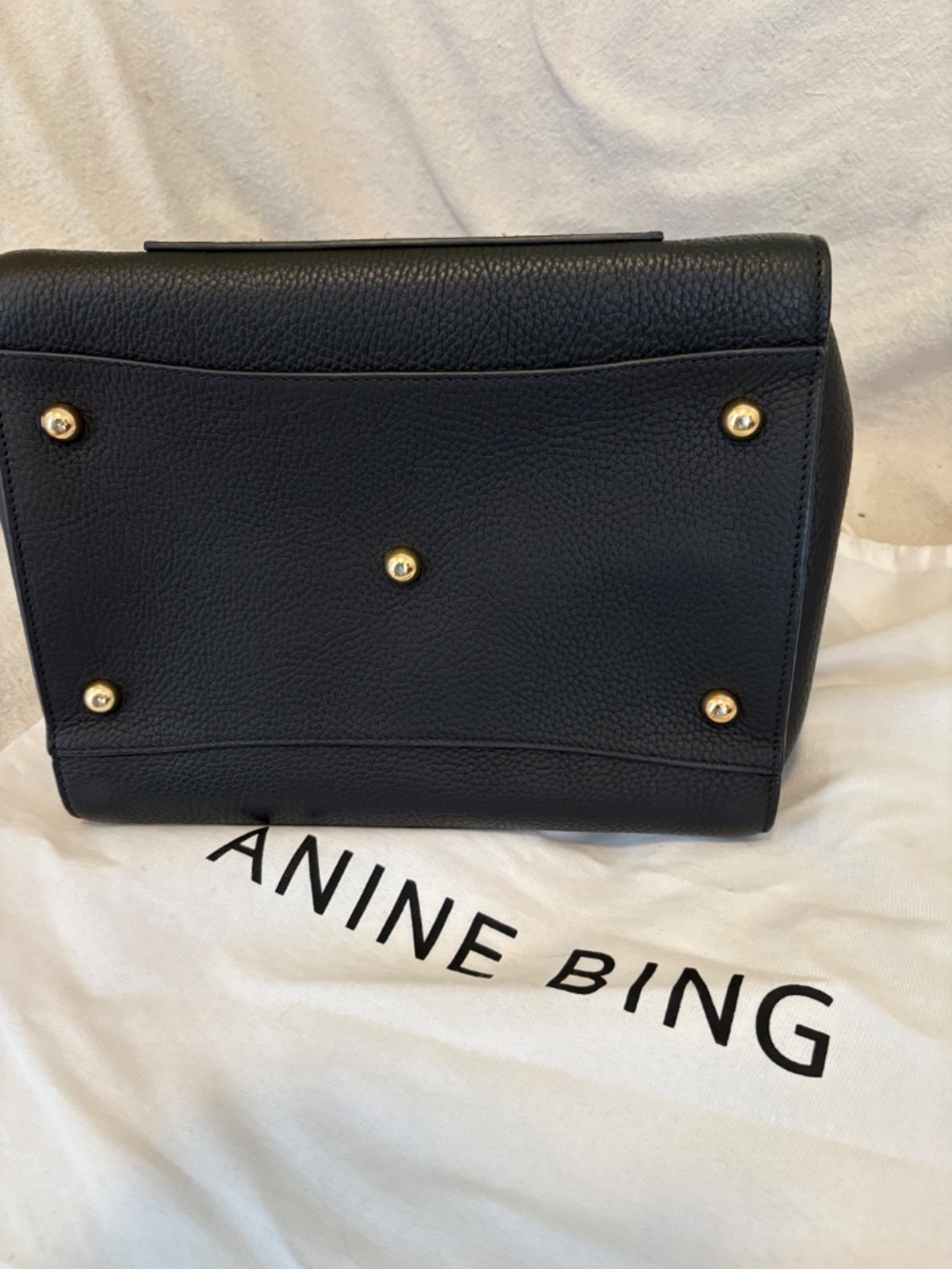Anine Bing Black Leather Tote - Picture 3 of 3
